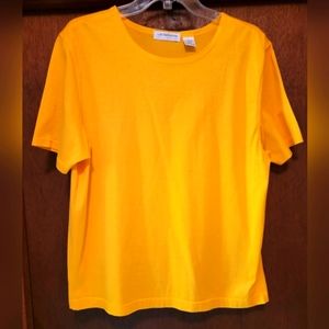 Liz Claiborne bright orangish yellow top